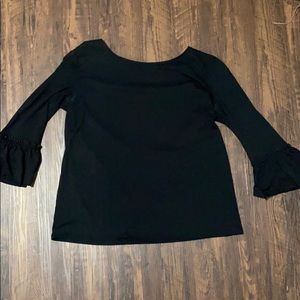 Bell Sleeve Black Top